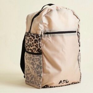 APL Light Khaki Backpack with Leopard Accent